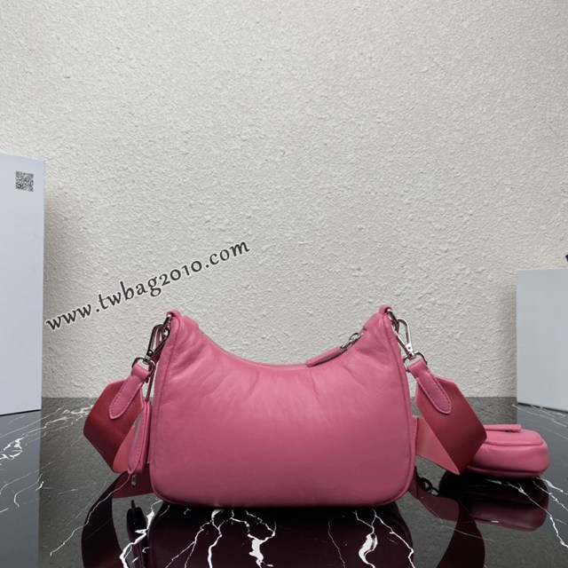 Prada專櫃新款小羊皮三合一女包 1BH204 普拉達軟羊革女士單肩包 csp1726
